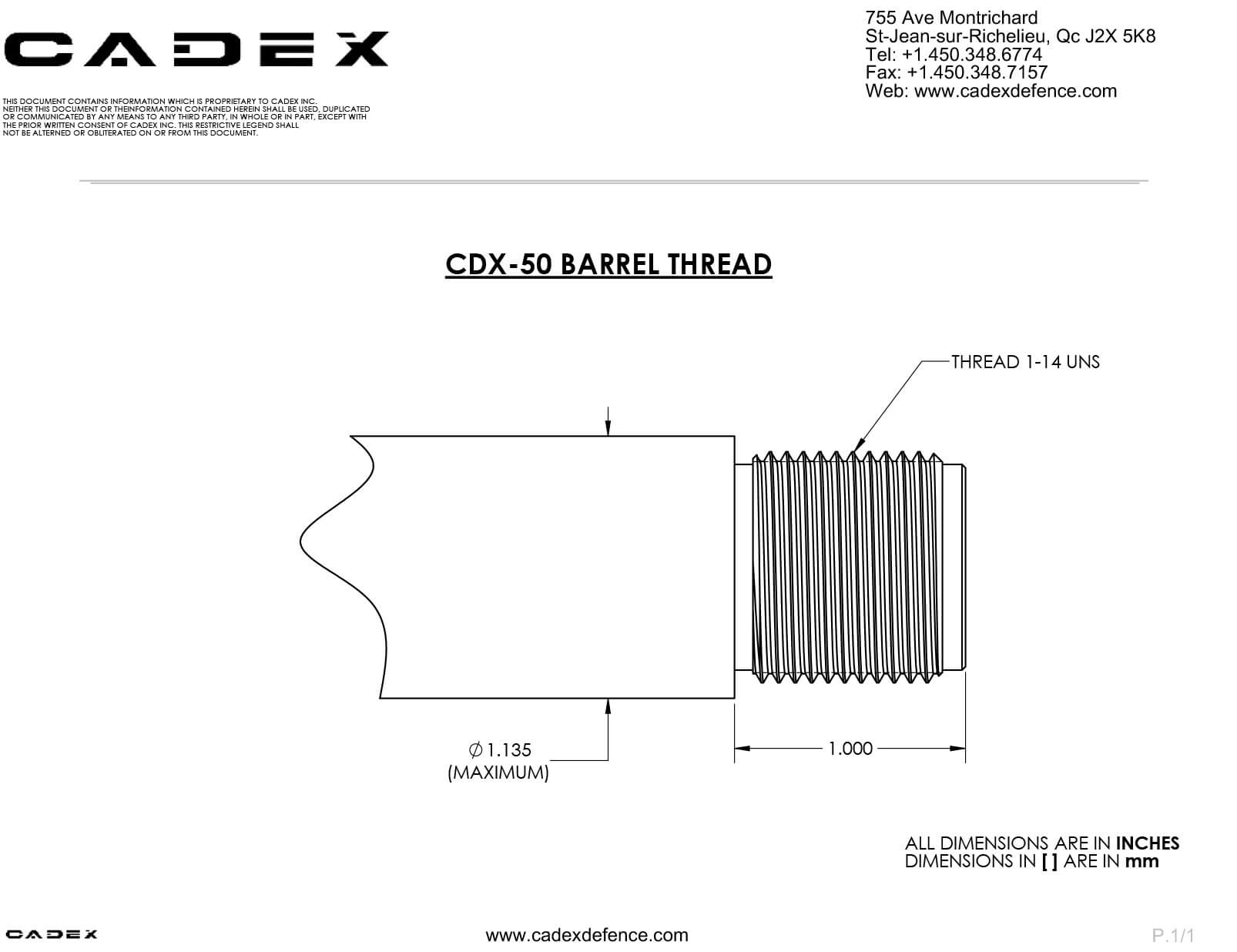 Cadex Defence MX1 5/8-24 Mini Muzzle Brake Caliber 7.62 - G4C Gun