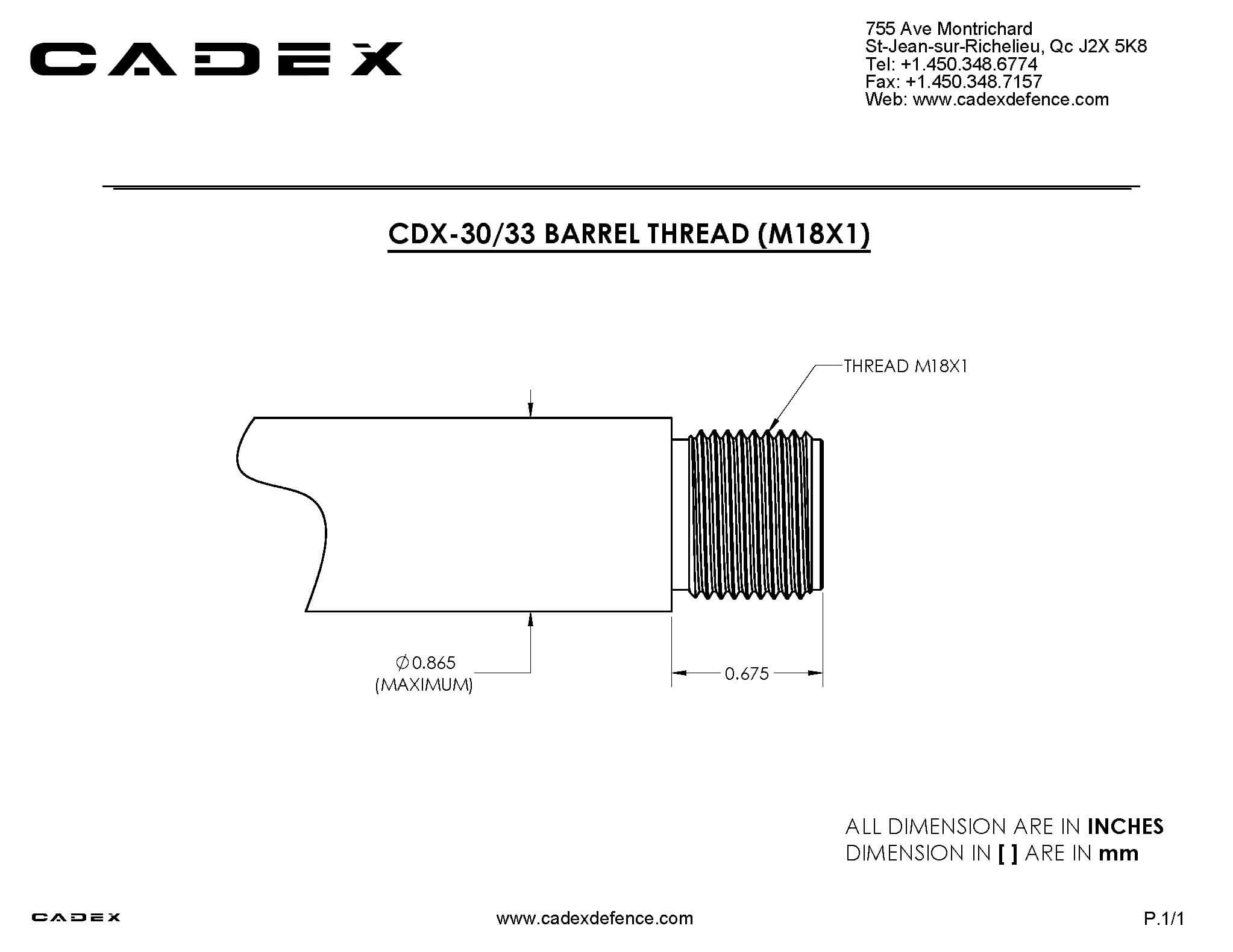 Cadex Defence MX1 5/8-24 Muzzle Brake Caliber 7.62 - G4C Gun Store Canada